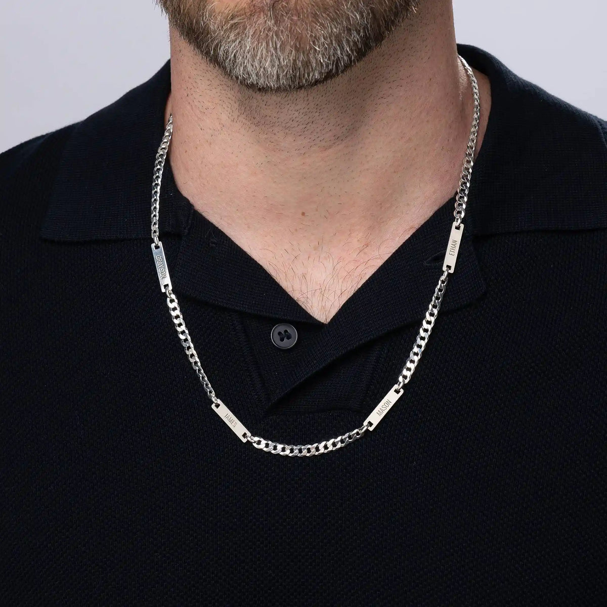 Personalized Multi Name Necklace For Men