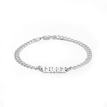 Thick Chain Name Bracelet in Sterling Silver