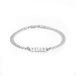 Thick Chain Name Bracelet in Sterling Silver